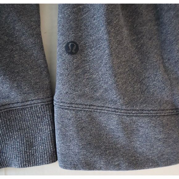 Lululemon Women's Sz M Blue Heather Just Pleat It Crew Neck Pullover Sweatshirt - Picture 5 of 10